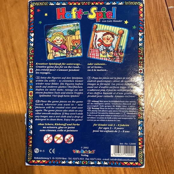 VILLA KUNTERBUNT Haft-Spiel Colorforms Magnetic Board City Traffic German - Picture 4 of 5